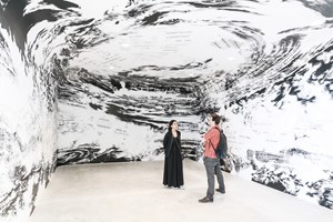 Abdelkader Benchamma, 'Neither the sky nor the earth' (2017). Installation view: Sharjah Biennial 13, ‘Tamawuj,’ Sharjah, UAE (10 March–12 June 2017). © Ocula. Photo: Charles Roussel.